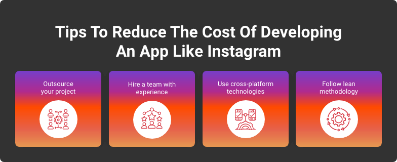 how to reduce the cost of making an app like Instagram