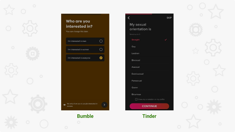 login tinder and bumble