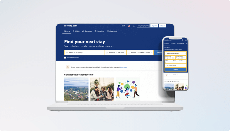 booking com ui ux