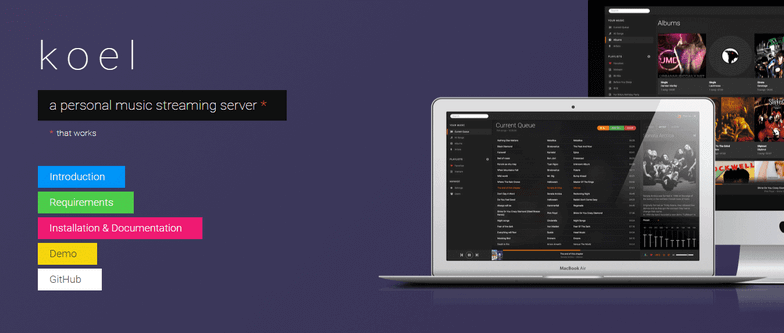 koel laravel-based audio streaming application