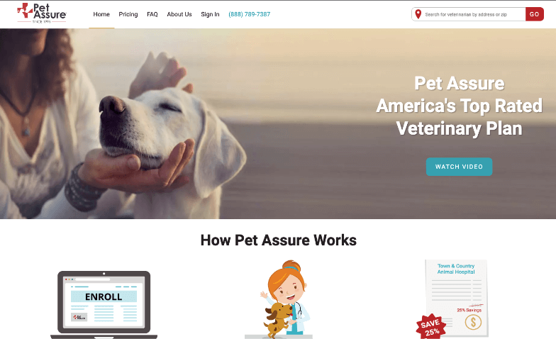 Pet Assure Home Screen